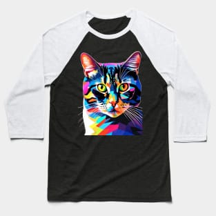 American Shorthair Pop Art Baseball T-Shirt